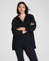 SPANX AirEssentials® Brushed Half Zip Tunic Very Black