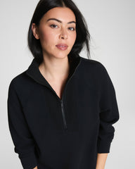 SPANX AirEssentials® Brushed Half Zip Tunic Very Black
