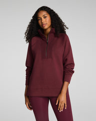 SPANX AirEssentials® Brushed Half Zip Tunic Cassis Heather