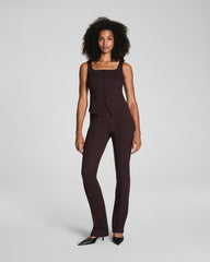 SPANX® Ponte Tailored Vest Truffle Brown