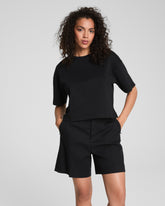 SPANX® Cotton Cropped Tee Classic Black