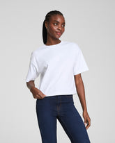 SPANX® Cotton Cropped Tee Classic White