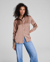 SPANX® Silky Smooth Button Down Cafe Au Lait