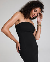 SPANXshape™ Ponte Strapless Midi Dress Classic Black