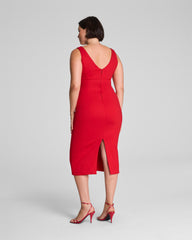SPANXshape™ Ponte V-Neck Midi Dress SPANX® Red