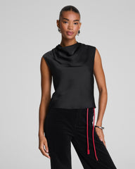 SPANX® Silky Smooth Cowl Neck Sleeveless Top Classic Black