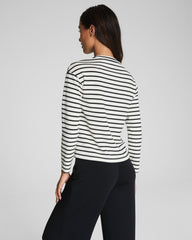 SPANX AirEssentials® Relaxed Long Sleeve Top Pier Stripe