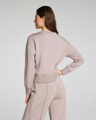 SPANX AirEssentials® Luxe Crewneck Long Sleeve Top Coastal Fog
