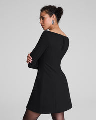 SPANX® Ponte Long Sleeve Mini Dress Classic Black