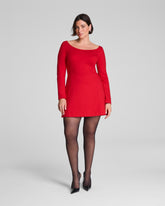 SPANX® Ponte Long Sleeve Mini Dress SPANX® Red