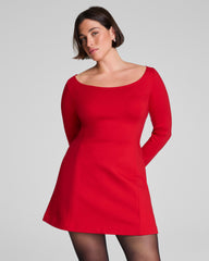 SPANX® Ponte Long Sleeve Mini Dress SPANX® Red