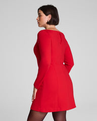 SPANX® Ponte Long Sleeve Mini Dress SPANX® Red