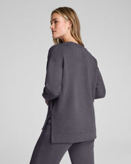 SPANX AirEssentials® Brushed V-Neck Tunic Heather Storm