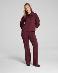 SPANX AirEssentials® Brushed Collared Long Sleeve Top Cassis Heather