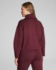 SPANX AirEssentials® Brushed Collared Long Sleeve Top Cassis Heather