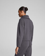 SPANX AirEssentials® Brushed Collared Long Sleeve Top Heather Storm