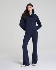 SPANX AirEssentials® Brushed Collared Long Sleeve Top Timeless Navy Heather