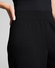SPANX AirEssentials® Luxe Barrel Leg Pant with Shimmer Very Black / Silver Shimmer