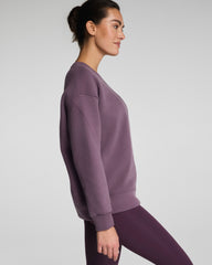 SPANX® BoostUp Cotton Fleece Crewneck Tunic Prune