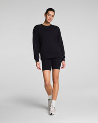 SPANX® BoostUp Cotton Fleece Crewneck Tunic Very Black