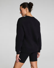 SPANX® BoostUp Cotton Fleece Crewneck Tunic Very Black