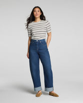 SPANXshape™ Authentic 360 Cuffed Horseshoe Jeans Adriatic Blue