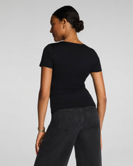 SPANXsmooth™ Jersey V-Neck Tee Classic Black