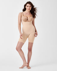 SPANXsculpt™ Seamless Power Open-Bust Mid-Thigh Bodysuit Soft Nude