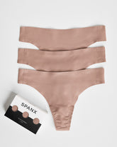 SPANXsmooth™ Fit-To-You Thong 3-Pack Box Cafe Au Lait