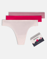 SPANXsmooth™ Fit-To-You Thong 3-Pack Box Pink Blossom/Fuchsia/Rosa