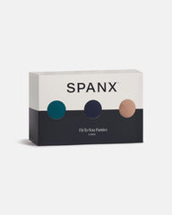 SPANXsmooth™ Fit-To-You Thong 3-Pack Box Emerald Bay/Timeless Navy/Cafe Au Lait