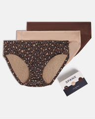 SPANXsmooth™ Fit-To-You Bikini 3-Pack Box Iconic Leopard/Naked 2.0/Espresso