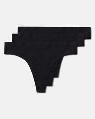 SPANXsmooth™ Fit-To-You Modal Thong 3-Pack Box Very Black