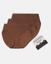 SPANXsmooth™ Fit-To-You Supima® Cotton Brief 3-Pack Chestnut Brown