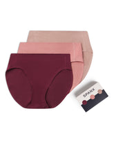 SPANXsmooth™ Fit-To-You Supima® Cotton Brief 3-Pack Plum Berry/Rose Quartz/Cafe Au Lait