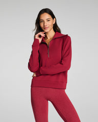 SPANX AirEssentials® Half Zip Red Merlot