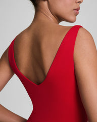 SPANXshape™ Swim Pique Plunge One-Piece Spanx Red