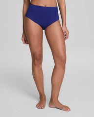 SPANXshape™ Swim Pique Hi-Rise Cheeky Bottom Deep Azure