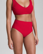 SPANXshape™ Swim Pique Hi-Rise Cheeky Bottom Spanx Red