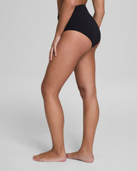 SPANXshape™ Swim Pique Hi-Rise Cheeky Bottom Very Black
