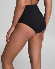 SPANXshape™ Swim Pique Hi-Rise Cheeky Bottom Very Black