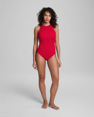 SPANXshape™ Swim Pique High Neck One-Piece Spanx Red