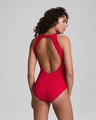 SPANXshape™ Swim Pique High Neck One-Piece Spanx Red