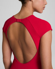 SPANXshape™ Swim Pique High Neck Short Sleeve One-Piece Spanx Red