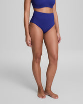 SPANXshape™ Swim Pique Ultra Hi-Rise Cheeky Bottom Deep Azure