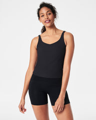 SPANX® Get Moving Contour Rib Shelf Tank Very Black