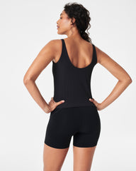 SPANX® Get Moving Contour Rib Shelf Tank Very Black