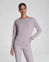 SPANX® Outpace Long Sleeve Top Coastal Fog