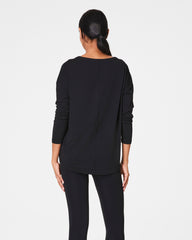 SPANX® Outpace Long Sleeve Top Very Black