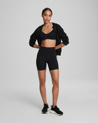 SPANXshape™ CoreLuxe Bike Short with Mid-Tummy Compression, 6" Very Black